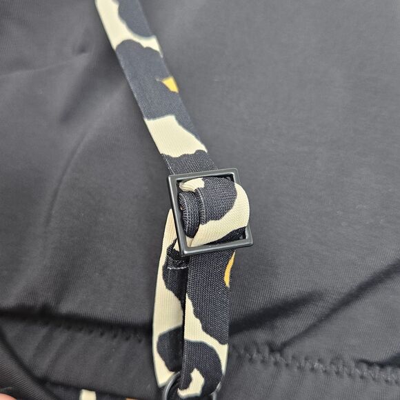 KNIX Sculpt Square Neck Bikini Top Leopard Print Large Supportive UPF Protection - Picture 3 of 8